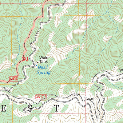 US Forest Service - Topo Agua Dulce, CA FSTopo Legacy digital map