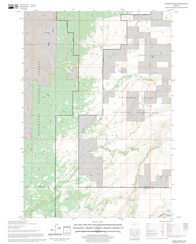 US Forest Service - Topo Akawa Butte, OR FSTopo Legacy digital map