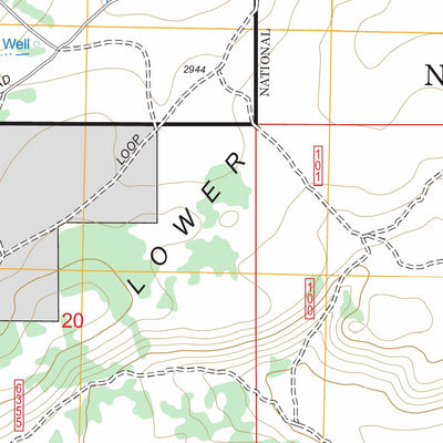 US Forest Service - Topo Akawa Butte, OR FSTopo Legacy digital map