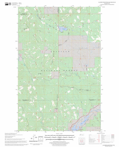 US Forest Service - Topo Aladdin Mountain, WA FSTopo Legacy digital map
