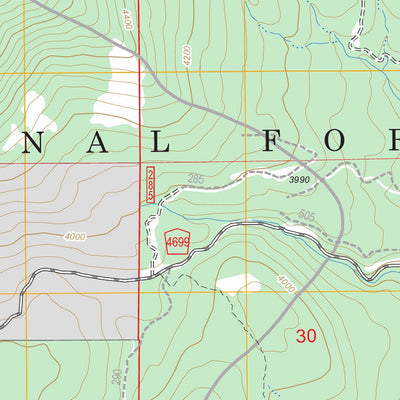 US Forest Service - Topo Aladdin Mountain, WA FSTopo Legacy digital map