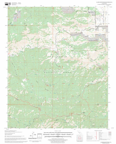 US Forest Service - Topo Alamo Mountain, CA FSTopo Legacy digital map