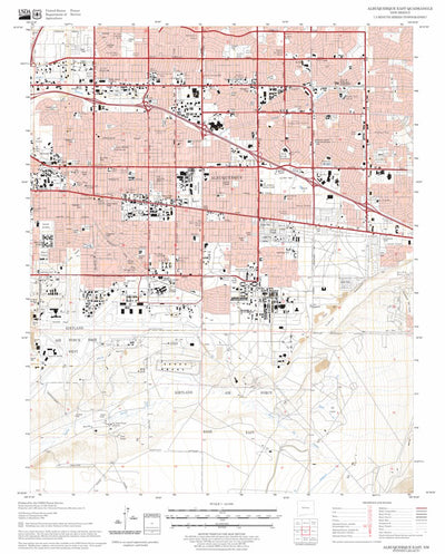 US Forest Service - Topo Albuquerque East, NM FSTopo Legacy digital map