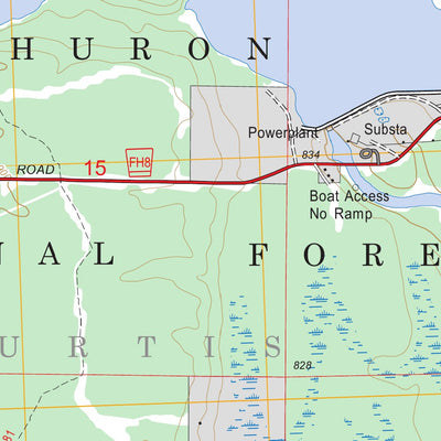 US Forest Service - Topo Alcona Dam Pond, MI FSTopo Legacy digital map