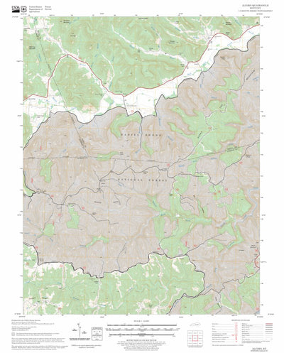 US Forest Service - Topo Alcorn, KY FSTopo Legacy digital map