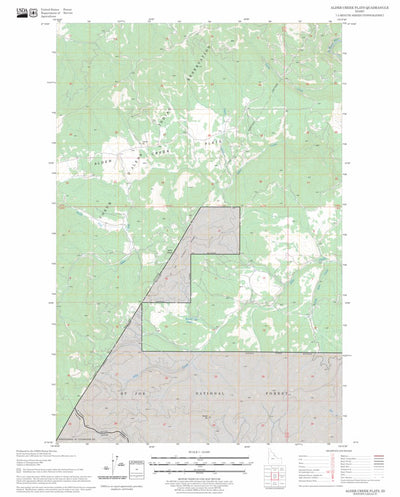 US Forest Service - Topo Alder Creek Flats, ID FSTopo Legacy digital map