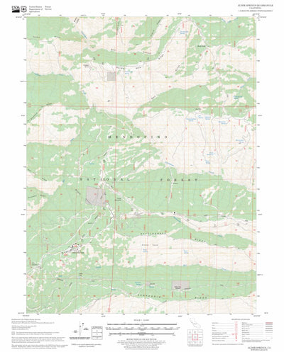 US Forest Service - Topo Alder Springs, CA FSTopo Legacy digital map