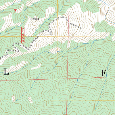 US Forest Service - Topo Alder Springs, CA FSTopo Legacy digital map