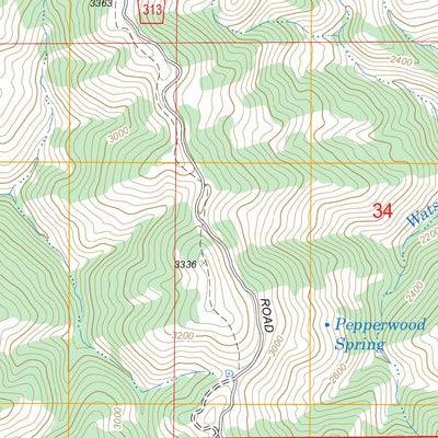 US Forest Service - Topo Alder Springs, CA FSTopo Legacy digital map