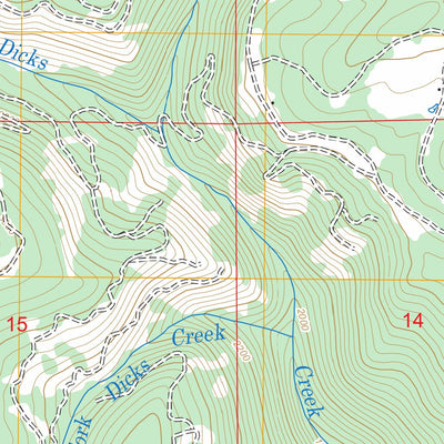 US Forest Service - Topo Aldermand Ridge, ID FSTopo Legacy digital map