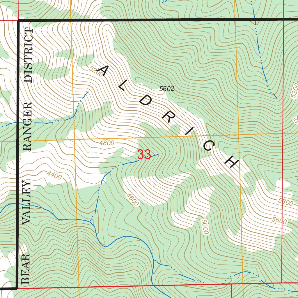 Aldrich Mountain North, OR FSTopo Legacy Map by US Forest Service ...