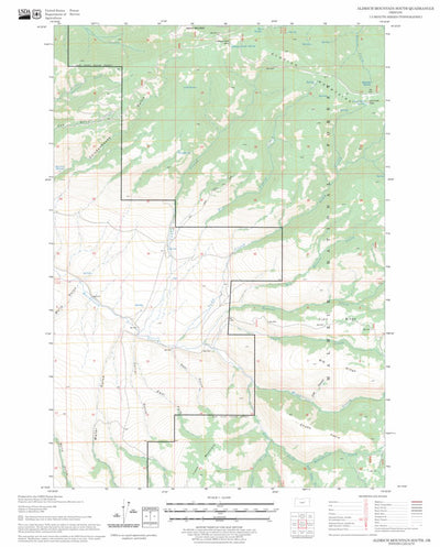US Forest Service - Topo Aldrich Mountain South, OR FSTopo Legacy digital map