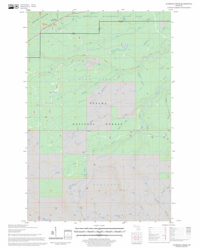 US Forest Service - Topo Aldridge Creek, MI FSTopo Legacy digital map