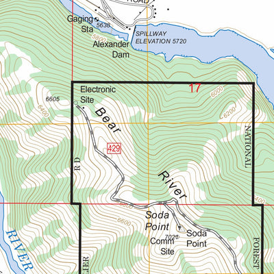 US Forest Service - Topo Alexander, ID FSTopo Legacy digital map