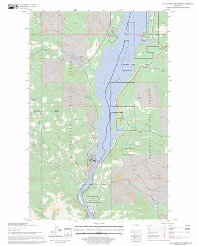 US Forest Service - Topo Alexander Mountain, MT FSTopo Legacy digital map
