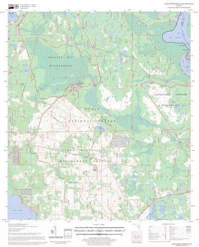 US Forest Service - Topo Alexander Springs, FL FSTopo Legacy digital map