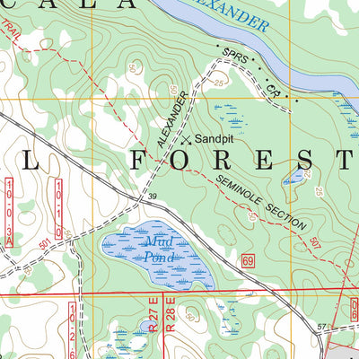 US Forest Service - Topo Alexander Springs, FL FSTopo Legacy digital map