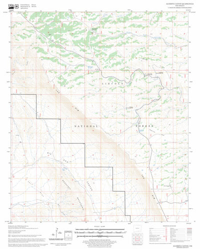 US Forest Service - Topo Algerita Canyon, NM FSTopo Legacy digital map