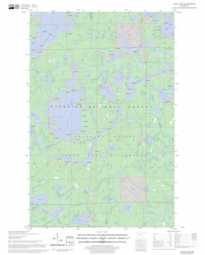 US Forest Service - Topo Alice Lake, MN FSTopo Legacy digital map
