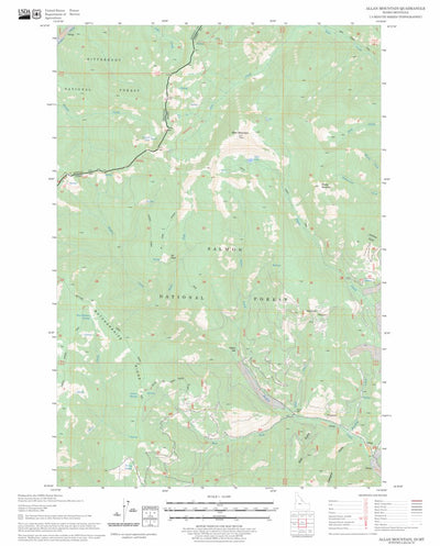 US Forest Service - Topo Allan Mountain, ID - MT FSTopo Legacy digital map