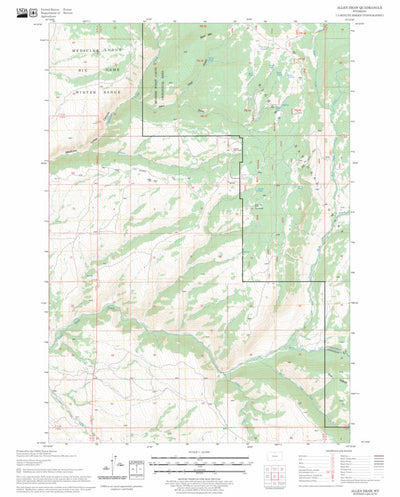 US Forest Service - Topo Allen Draw, WY FSTopo Legacy digital map