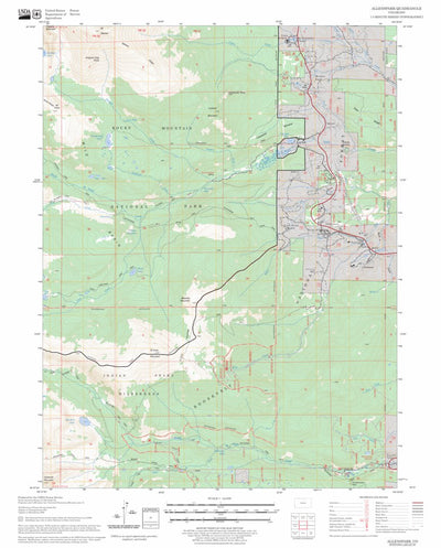 US Forest Service - Topo Allenspark, CO FSTopo Legacy digital map