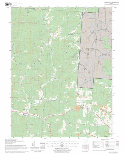 US Forest Service - Topo Allensville, OH FSTopo Legacy digital map