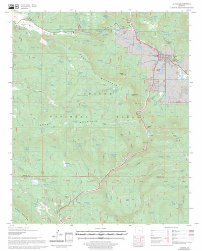 US Forest Service - Topo Alpine, AZ FSTopo Legacy digital map