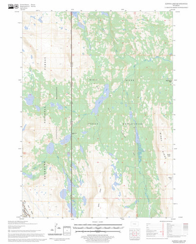 US Forest Service - Topo Alpine Lake, WY FSTopo Legacy digital map