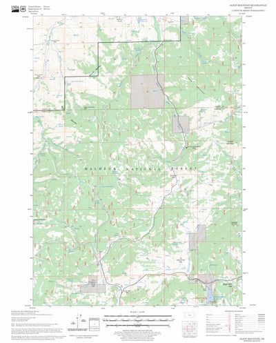 US Forest Service - Topo Alsup Mountain, OR FSTopo Legacy digital map