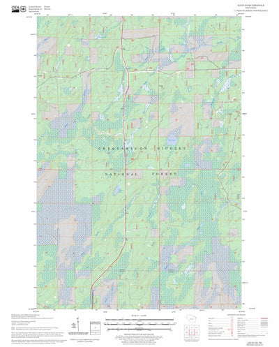 US Forest Service - Topo Alvin SE, WI FSTopo Legacy digital map