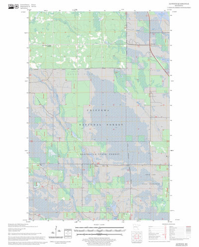 US Forest Service - Topo Alvwood, MN FSTopo Legacy digital map