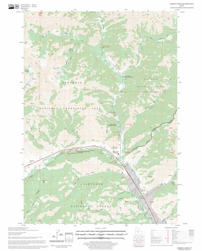 US Forest Service - Topo Amber Lakes, ID FSTopo Legacy digital map