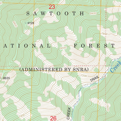US Forest Service - Topo Amber Lakes, ID FSTopo Legacy digital map