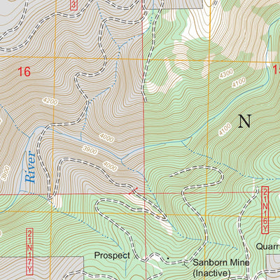US Forest Service - Topo American House, CA FSTopo Legacy digital map
