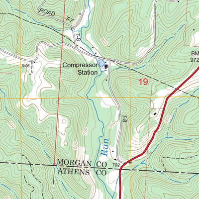 US Forest Service - Topo Amesville, OH FSTopo Legacy digital map