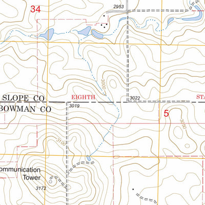 US Forest Service - Topo Amidon SE, ND FSTopo Legacy digital map