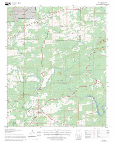 US Forest Service - Topo Amity, AR FSTopo Legacy digital map