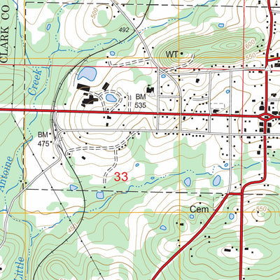 US Forest Service - Topo Amity, AR FSTopo Legacy digital map