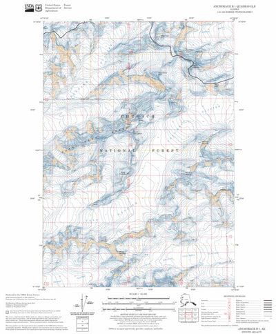 US Forest Service - Topo Anchorage B-1, AK FSTopo Legacy digital map