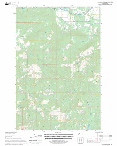 US Forest Service - Topo Anderson Lake, WA FSTopo Legacy digital map