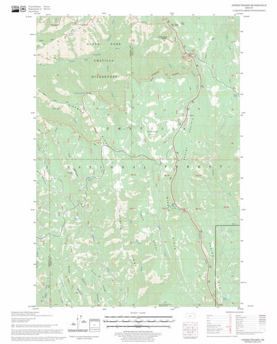 US Forest Service - Topo Andies Prairie, OR FSTopo Legacy digital map