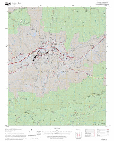 US Forest Service - Topo Andrews, NC FSTopo Legacy digital map
