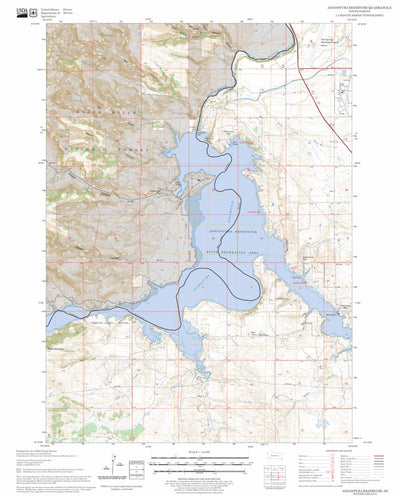 US Forest Service - Topo Angostura Reservoir, SD FSTopo Legacy digital map