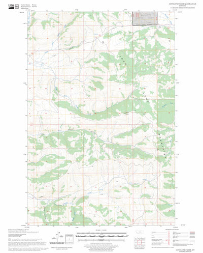 US Forest Service - Topo Antelope Creek, MT FSTopo Legacy digital map