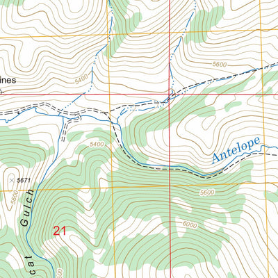 US Forest Service - Topo Antelope Creek, MT FSTopo Legacy digital map