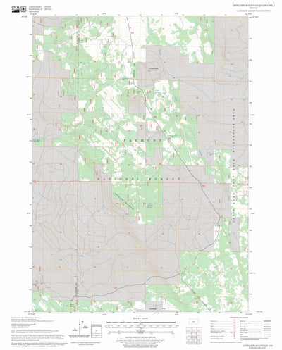 US Forest Service - Topo Antelope Mountain, OR FSTopo Legacy digital map