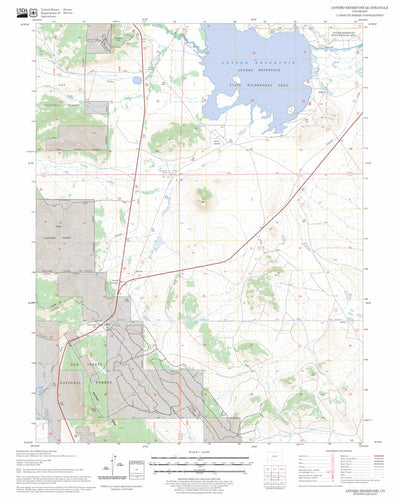 US Forest Service - Topo Antero Reservoir, CO FSTopo Legacy digital map