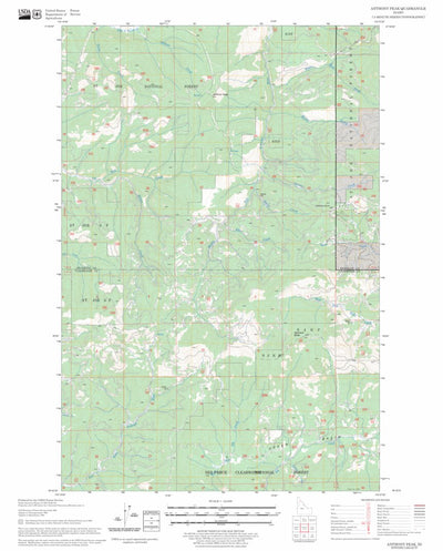US Forest Service - Topo Anthony Peak, ID FSTopo Legacy digital map