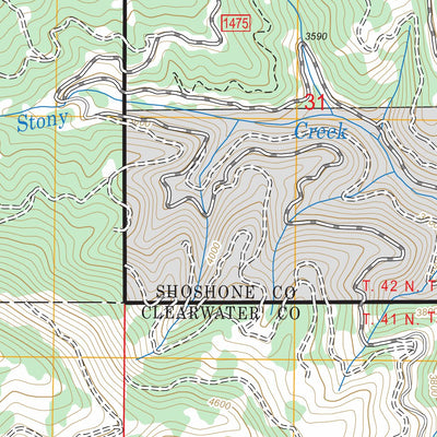 US Forest Service - Topo Anthony Peak, ID FSTopo Legacy digital map